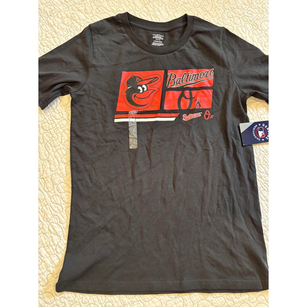 MLB Baltimore Orioles Boys Black Graphic T-Shirt Gen2 Size L 14-16
